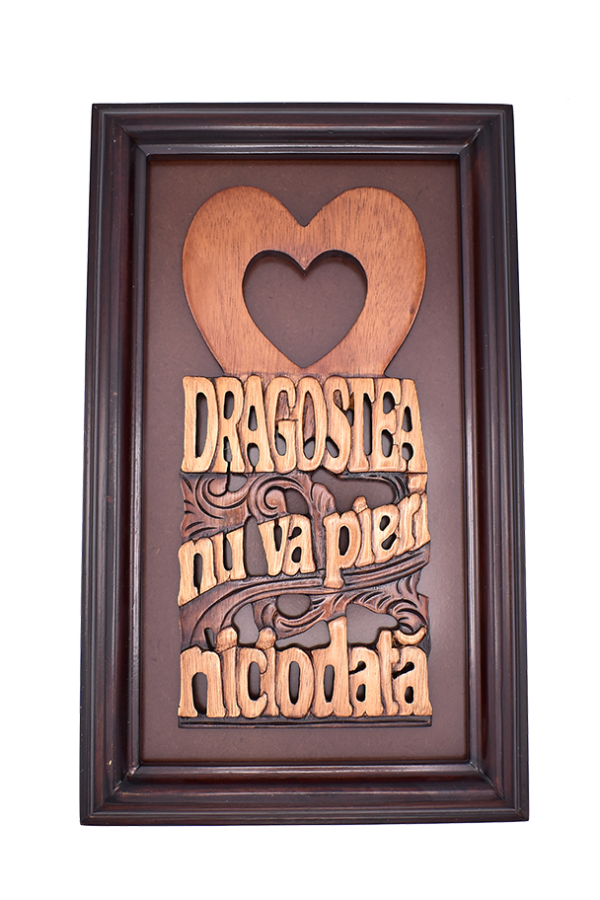 Tablou ramă din lemn – Dragostea nu va pieri niciodată